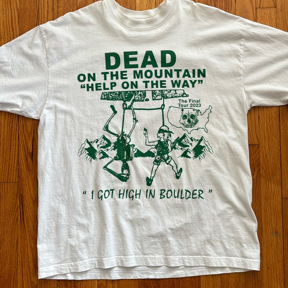 XL Online Ceramics Dead and Co. final tour shirt Boulder, CO. 7/1-7/3 2023 White